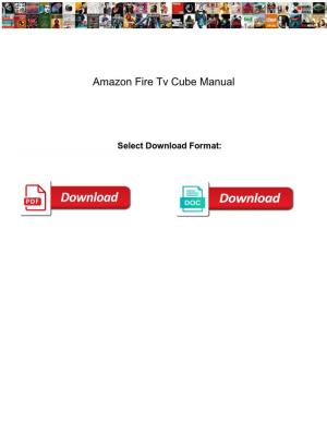 Amazon Fire Tv Cube Manual