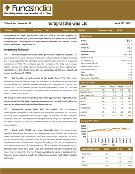 Indraprastha Gas Ltd. April 15 , 2015