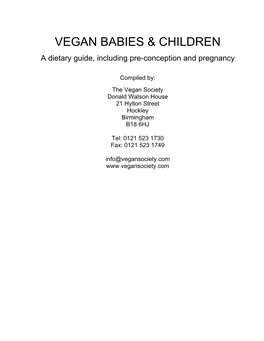 Vegan Babies & Children