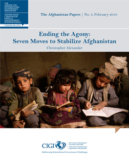 Seven Moves to Stabilize Afghanistan Christopher Alexander