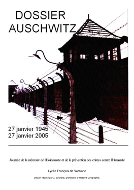 Dossier 60E Anniversaire Auschwitz.Pdf