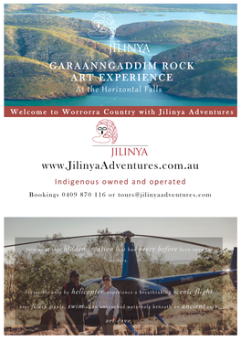 Indigenous Owned and Operated Bookings 0409 870 116 Or Tours@Jilinyaadventures.Com