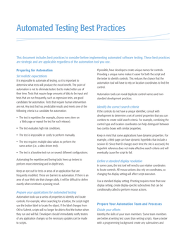 Automated Testing Best Practices