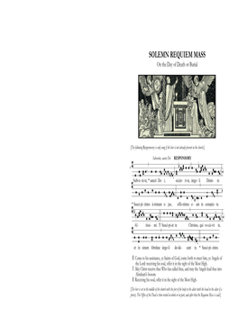 SOLEMN REQUIEM MASS on the Day of Death Or Burial