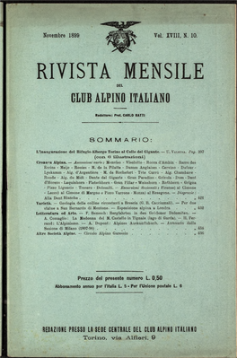 Rivista Mensile Club Alpino Italiano