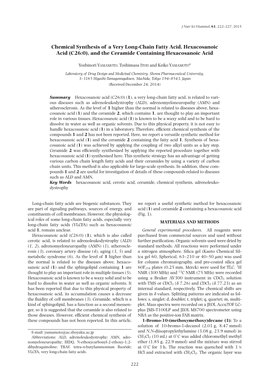 Chemical Synthesis of a Very Long-Chain Fatty Acid, Hexacosanoic Acid (C26:0), and the Ceramide Containing Hexacosanoic Acid