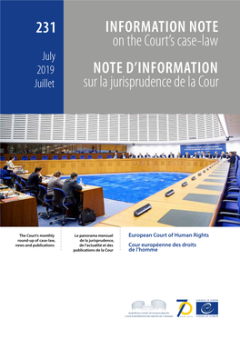 Information Note/Note D'information