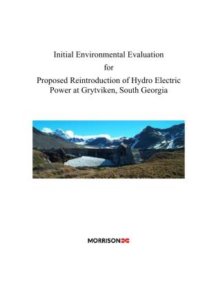 Grytviken Hydro Electric IEE 1