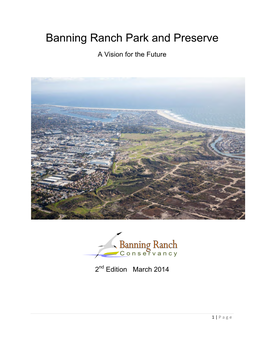 Banning Ranch Park and Preserve a Vision for the Future