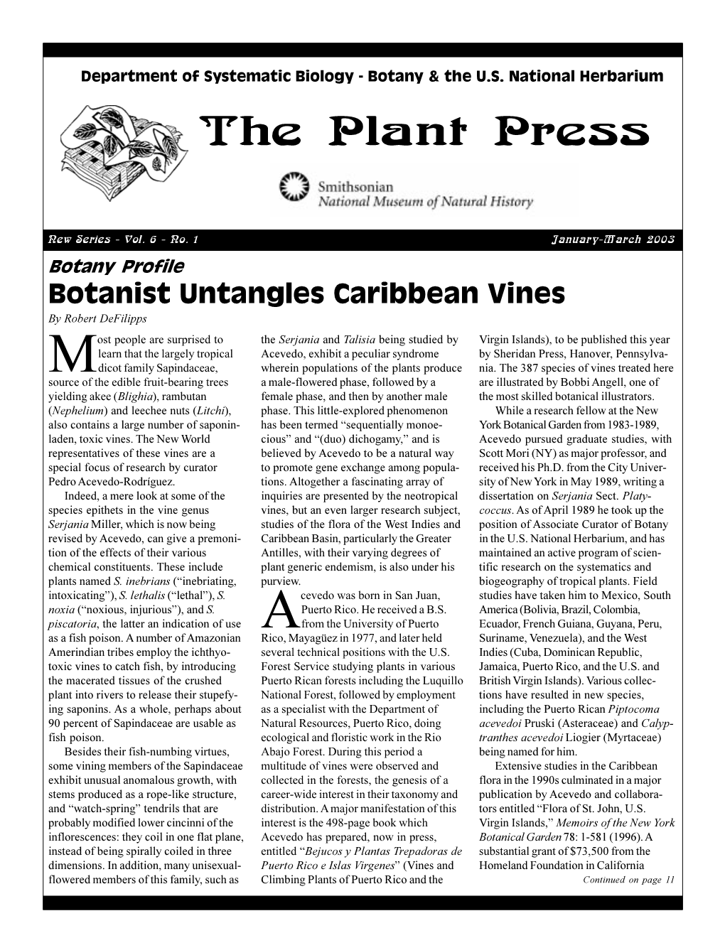 2003 Vol. 6, Issue 1