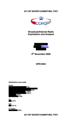 Broadcast/Internet Radio Exploitation and Analysis 6Th November 2009 OPD-NAC
