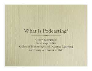 What Is Podcasting? (PDF)