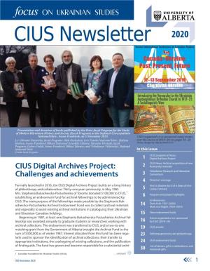 CIUS Newsletter (2020)