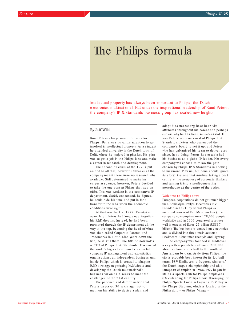The Philips Formula