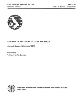 Synopsis of Biological Data an the Bream Abramis Brama