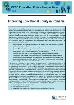 Improving Educational Equity in Romania