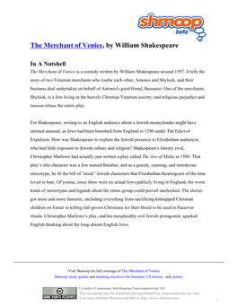 The Merchant of Venice, by William Shakespeare