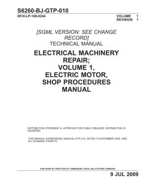 S6260-Bj-Gtp-010( Electrical Machinery Repair Volume 1