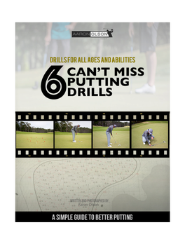 6 Can't Miss Putting Drills Ebook