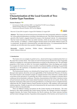 Characterization of the Local Growth of Two Cantor-Type Functions