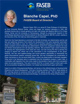 Blanche Capel, Phd FASEB Board of Directors