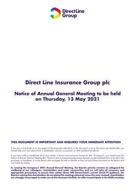 2021 Notice of Annual General Meeting