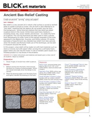 Ancient Bas-Relief Casting