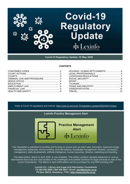 Covid-19 Regulatory Update 25May2020