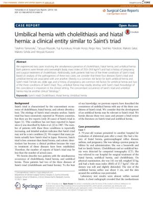 Umbilical Hernia with Cholelithiasis and Hiatal Hernia