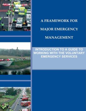 Introduction to a Guide to Working with the Voluntary Emergency Services