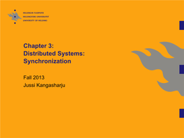 Distributed Systems: Synchronization