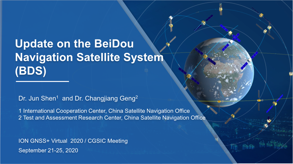 Update on the Beidou Navigation Satellite System (BDS)