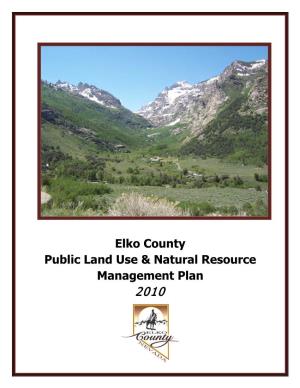 Elko County Public Land Use & Natural Resource Management Plan