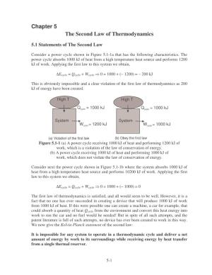 Chapter 5 the Second Law of Thermodynamics