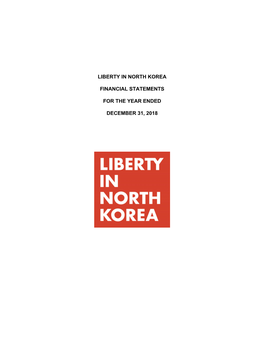 Liberty in North Korea Financial Statements For