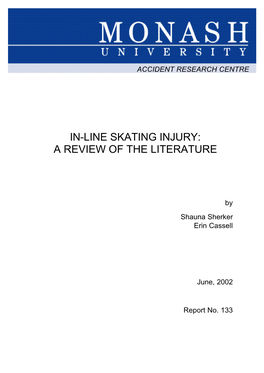 In-Line Skating Injury: a Review of the Literature