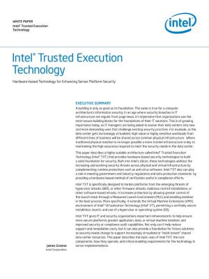Intel Trusted Execution Technology White Paper