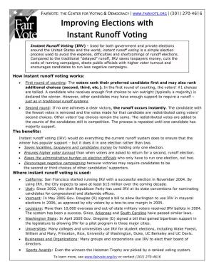 Improving Elections with Instant Runoff Voting