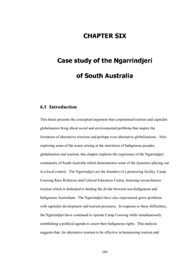 CHAPTER SIX Case Study of the Ngarrindjeri of South Australia