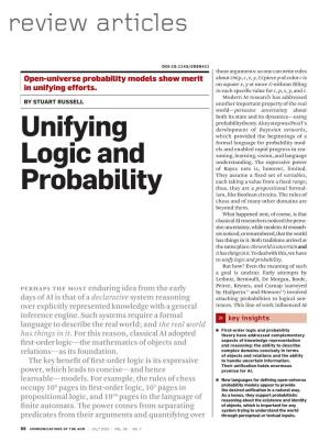 Unifying Logic and Probability