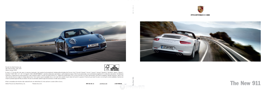 2012 Porsche 911 Brochure
