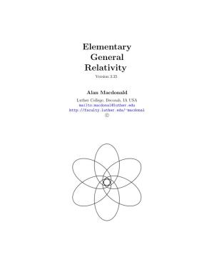 Elementary General Relativity Version 3.35
