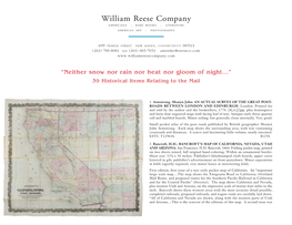 William Reese Company Americana • Rare Books • Literature