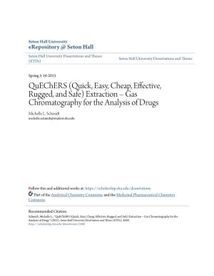 Gas Chromatography for the Analysis of Drugs Michelle L