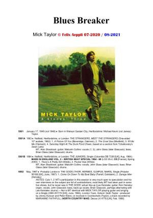 Mick Taylor © Felix Aeppli 07-2020 / 08-2021