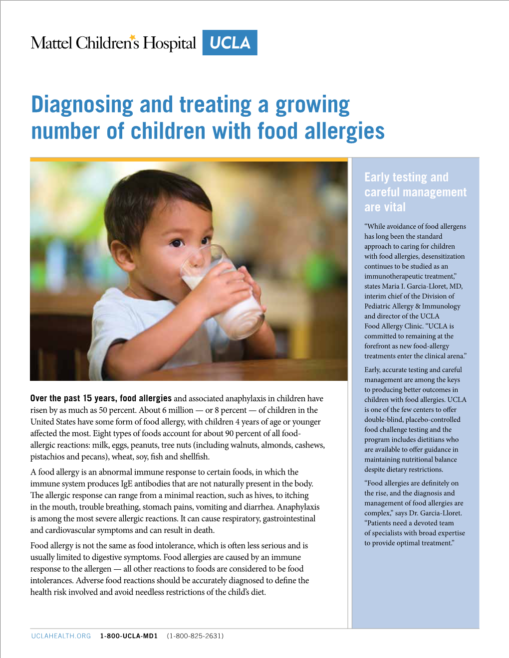 Diagnosing and Treating a Growing Number of Children with Food Allergies