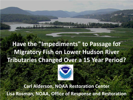 "Impediments" to Passage for Migratory Fish on Lower Hudson River Tributaries Changed Over a 15 Year Period?