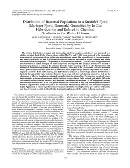 Distribution of Bacterial Populations in a Stratified Fjord