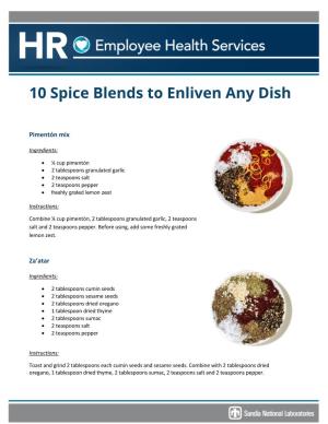 10 Spice Blends to Enliven Any Dish