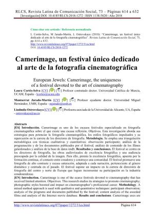 Camerimage; Un Festival Único Dedicado Al Arte De La Fotografía